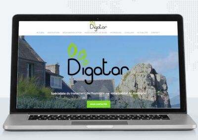 Réalisation du site web vitrine de Digatar à Landerneau