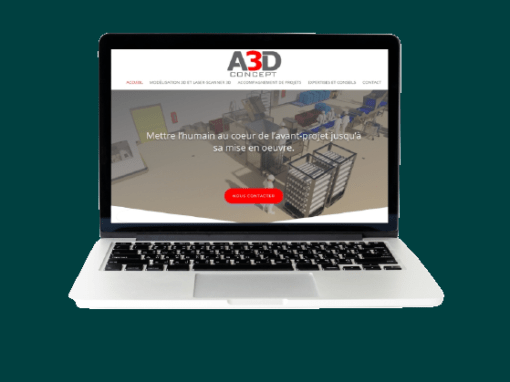 Réalisation du site vitrine de A3D à Châteaulin