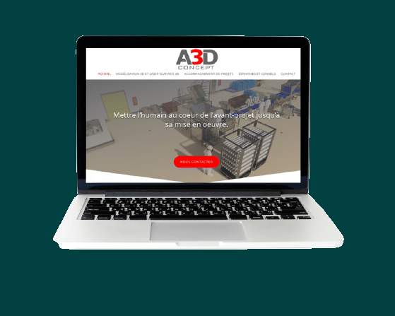 Réalisation du site vitrine de A3D à Châteaulin