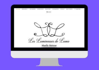 Création du site de vente en ligne de bijoux Les Lumineuses de Luma