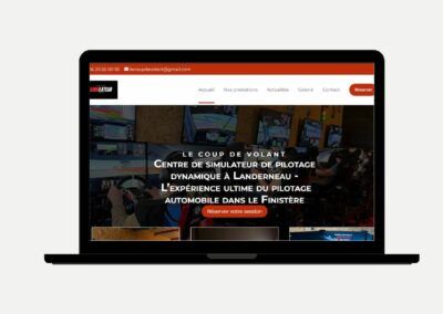 Création du site web Le Coup de Volant, simulateur de pilotage à Landerneau